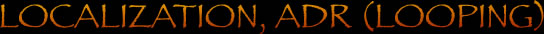 Localization, ADR (Looping)